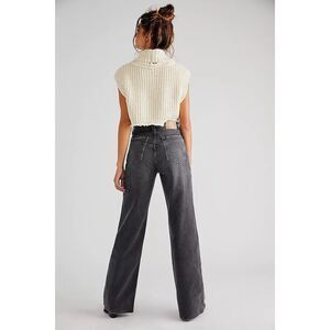 Free People NWT Tinsley Baggy High Rise Straight Leg Black Denim | Womens 31